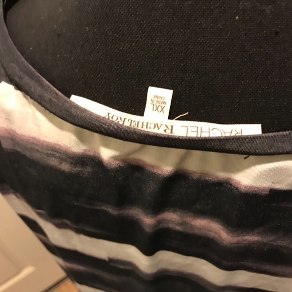 Rachel Roy Black Purple Beige. Like New.mid Length Ruching and A Waisy Work/Offi - Picture 9 of 11